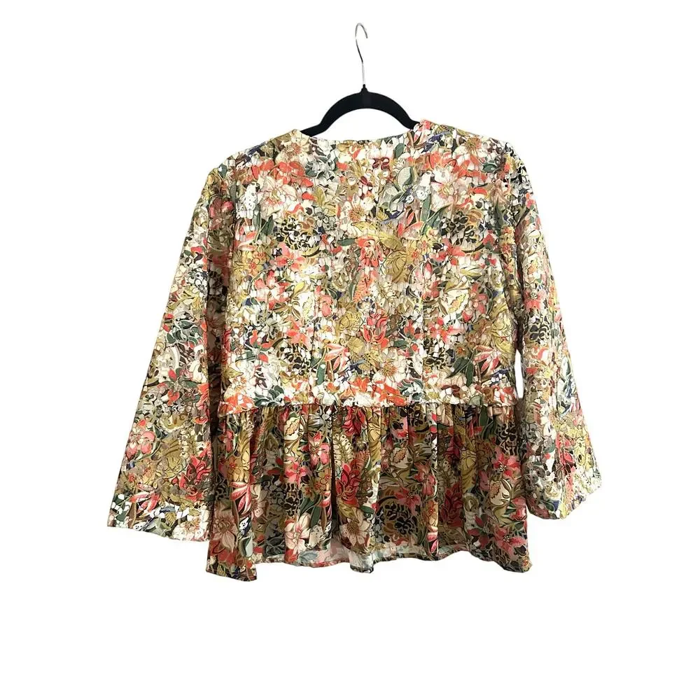 SOFT SURROUNDINGS Ariege Jacket Floral Peplum Lace Romantic Cottagecore - Sz M - Picture 6 of 7